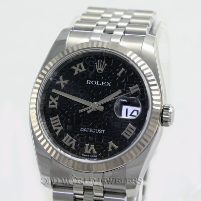 Rolex Datejust 36 Ref 116234 Steel Black Jubilee Dial